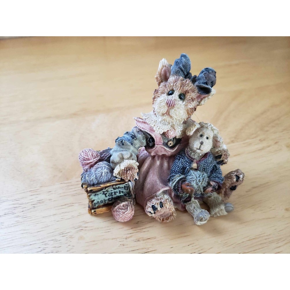 Boyds Purrstones Cat Figurine Clawdette Fuzzface Wuly Yarn Merchants 371002
